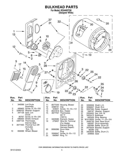 BULKHEAD PARTS