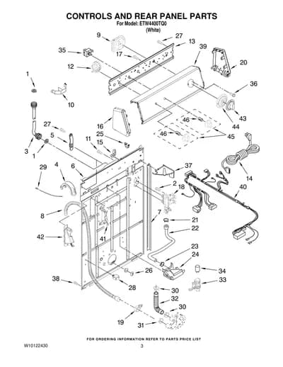 CONTROLS AND REAR PANEL PARTS