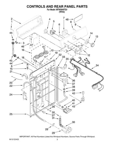 CONTROLS AND REAR PANEL PARTS