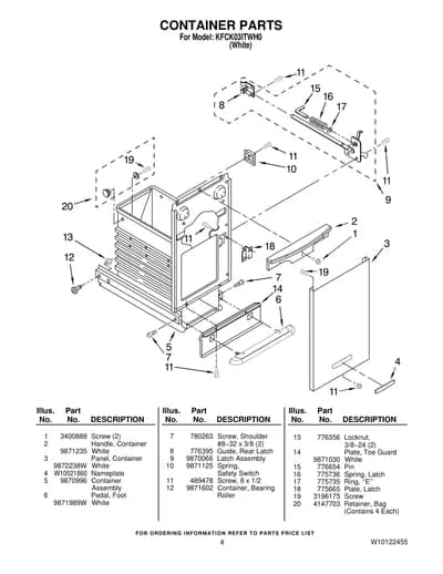 CONTAINER PARTS