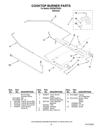 COOKTOP BURNER PARTS