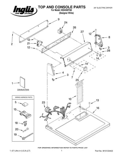 TOP AND CONSOLE PARTS