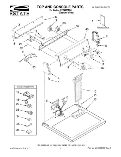 TOP AND CONSOLE PARTS