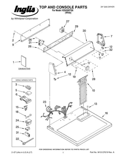 TOP AND CONSOLE PARTS