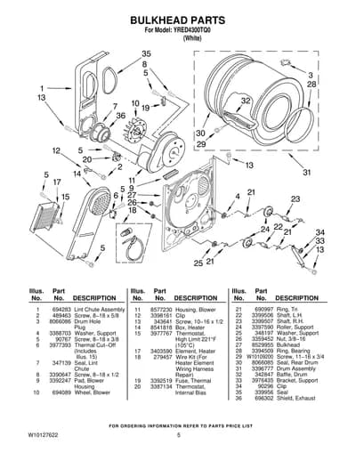 BULKHEAD PARTS