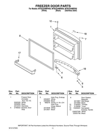 FREEZER DOOR PARTS