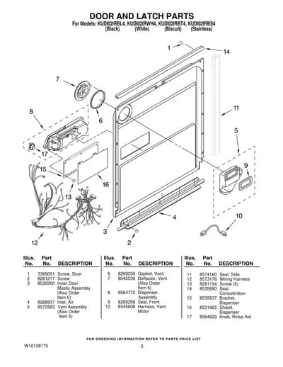 DOOR AND LATCH PARTS