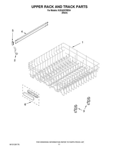 UPPER RACK AND TRACK PARTS