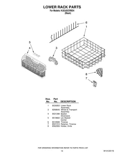 LOWER RACK PARTS