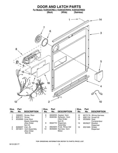 DOOR AND LATCH PARTS