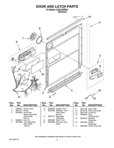 DOOR AND LATCH PARTS