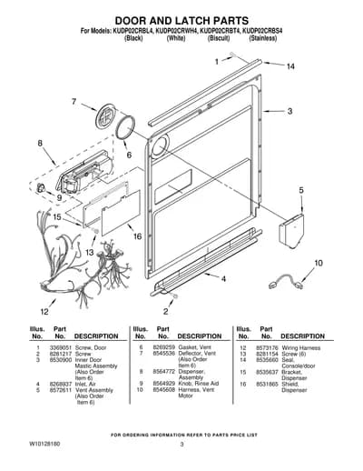 DOOR AND LATCH PARTS