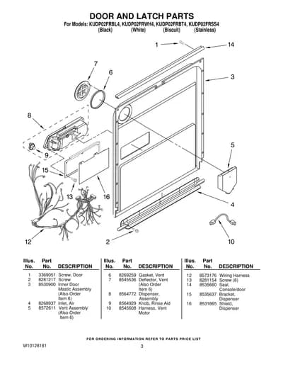 DOOR AND LATCH PARTS