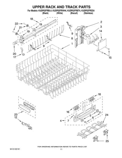 UPPER RACK AND TRACK PARTS