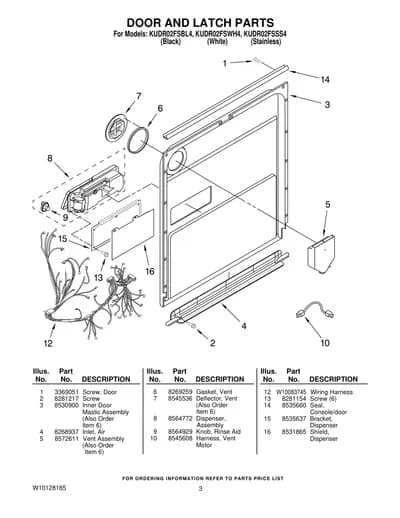 DOOR AND LATCH PARTS