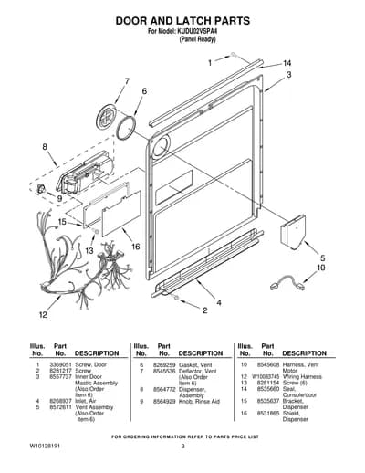 DOOR AND LATCH PARTS