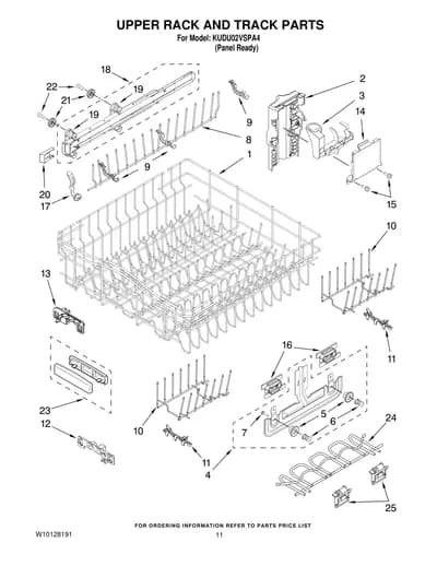 UPPER RACK AND TRACK PARTS