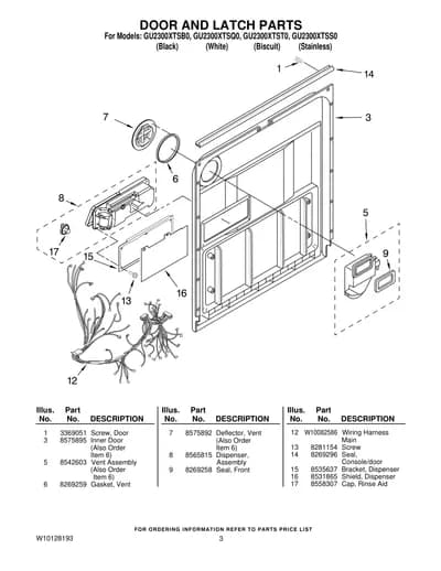 DOOR AND LATCH PARTS