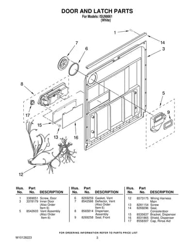DOOR AND LATCH PARTS