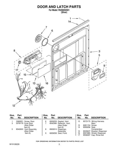 DOOR AND LATCH PARTS