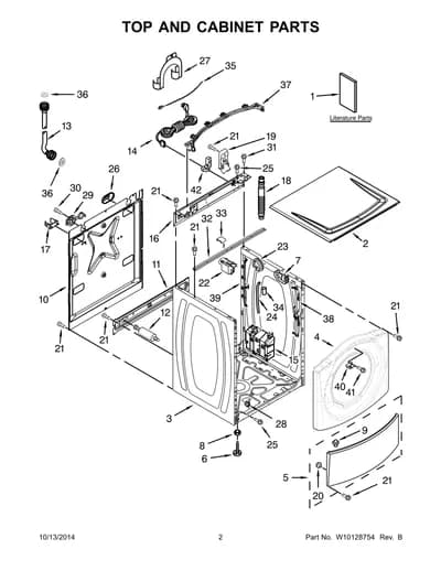 TOP AND CABINET PARTS