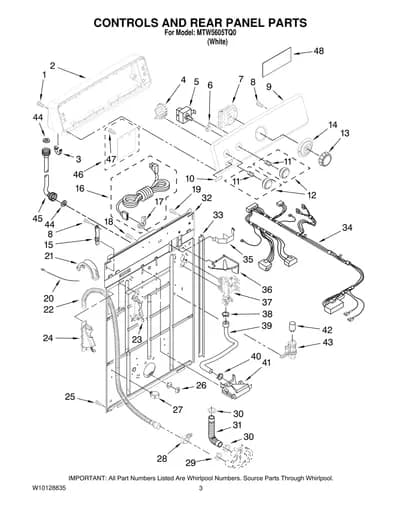 CONTROLS AND REAR PANEL PARTS