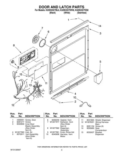 DOOR AND LATCH PARTS