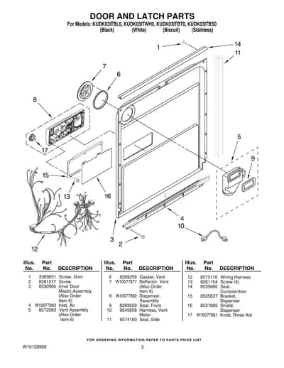 DOOR AND LATCH PARTS