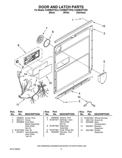 DOOR AND LATCH PARTS