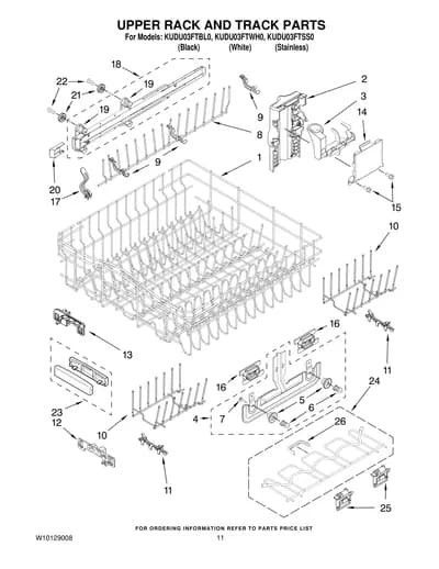 UPPER RACK AND TRACK PARTS