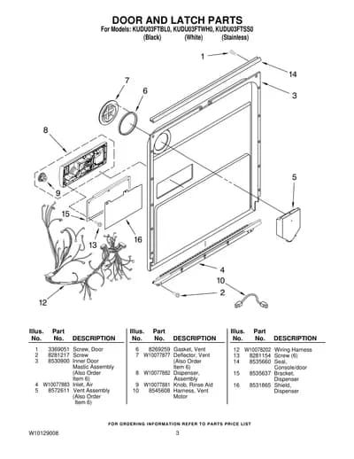 DOOR AND LATCH PARTS
