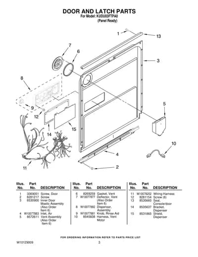 DOOR AND LATCH PARTS