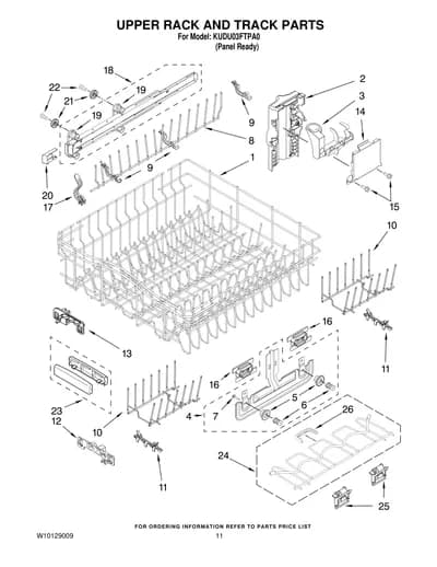 UPPER RACK AND TRACK PARTS