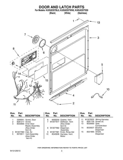 DOOR AND LATCH PARTS