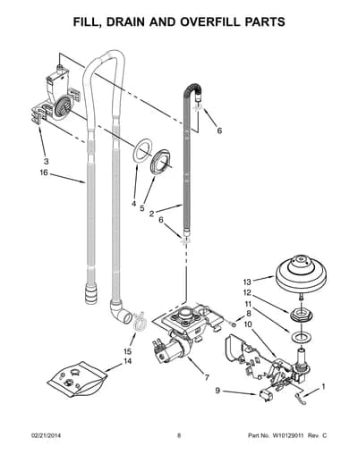 FILL, DRAIN AND OVERFILL PARTS