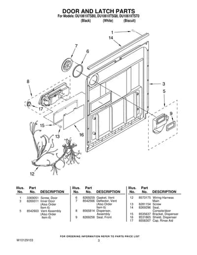 DOOR AND LATCH PARTS
