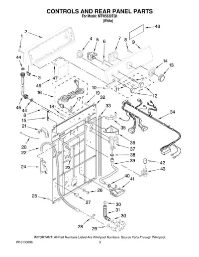 CONTROLS AND REAR PANEL PARTS