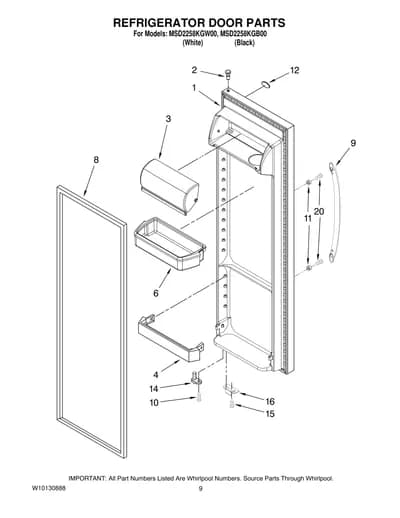 REFRIGERATOR DOOR PARTS
