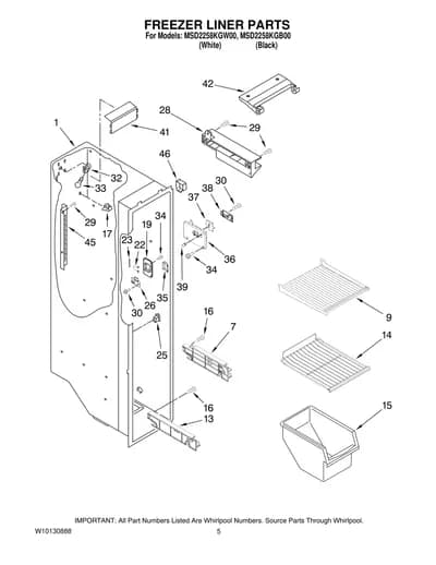 FREEZER LINER PARTS