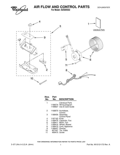 AIR FLOW AND CONTROL PARTS