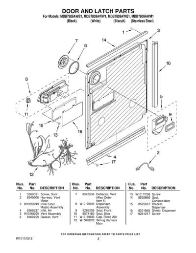 DOOR AND LATCH PARTS