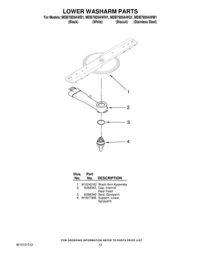 LOWER WASHARM PARTS