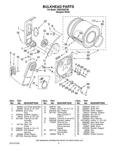 BULKHEAD PARTS