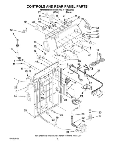 CONTROLS AND REAR PANEL PARTS