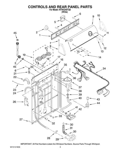 CONTROLS AND REAR PANEL PARTS