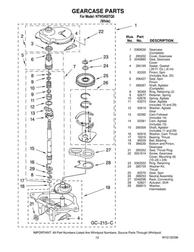 GEARCASE PARTS