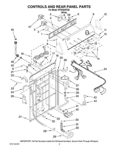 CONTROLS AND REAR PANEL PARTS