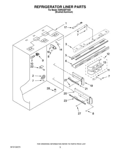 REFRIGERATOR LINER PARTS