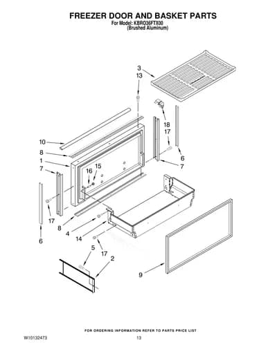 FREEZER DOOR AND BASKET PARTS