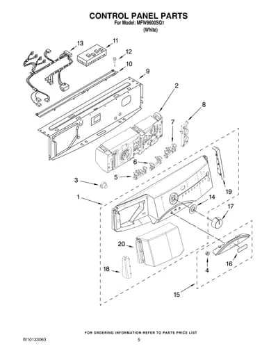 CONTROL PANEL PARTS